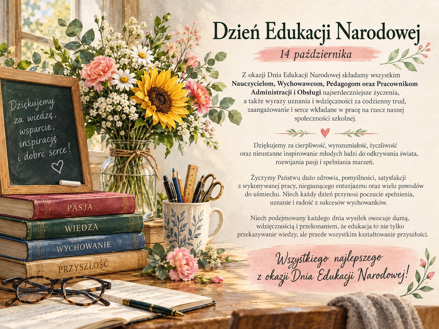 Życzenia z okazji Dnia Edukacji Narodowej